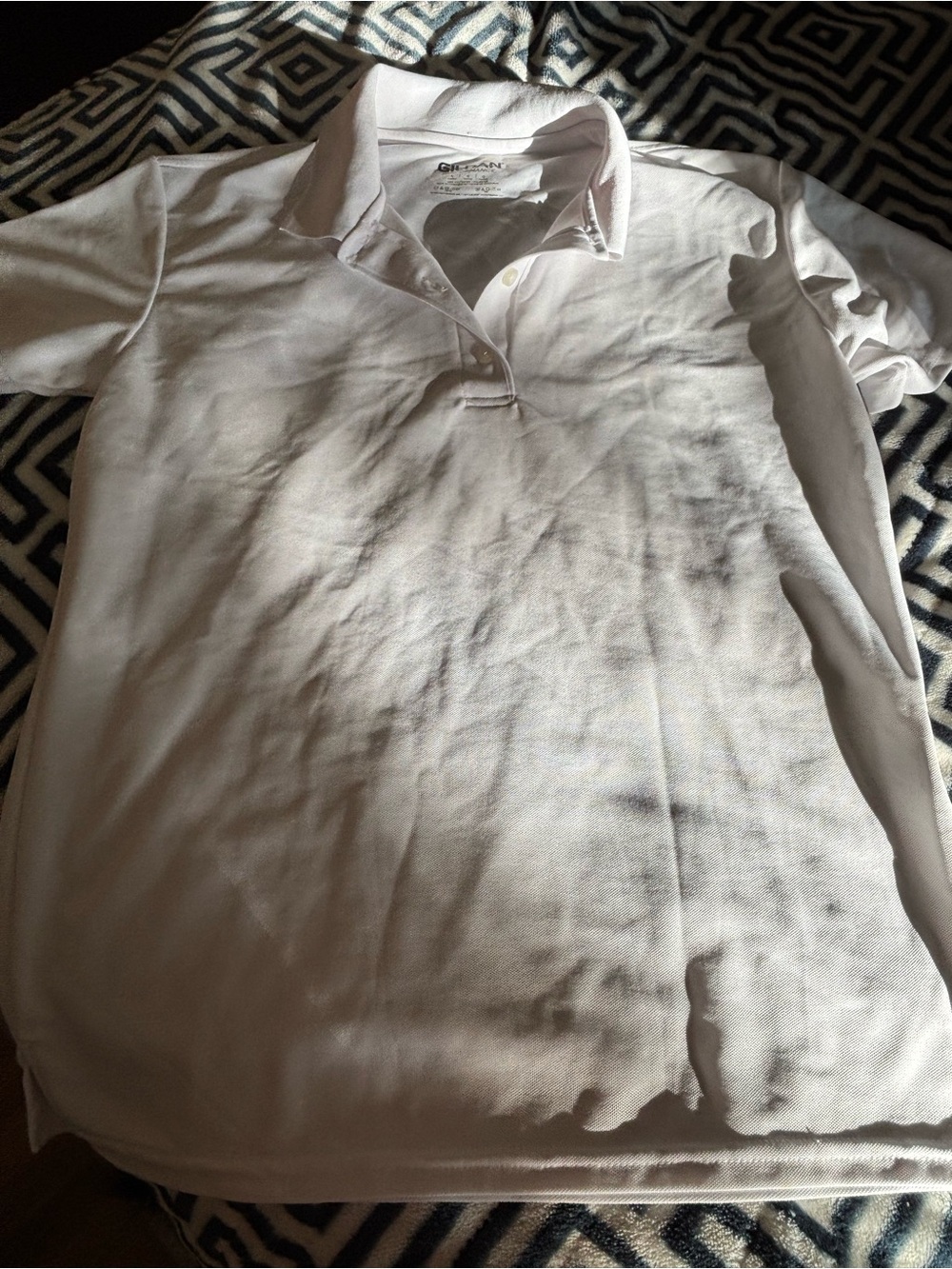 Gildan White Kids Polo Shirt